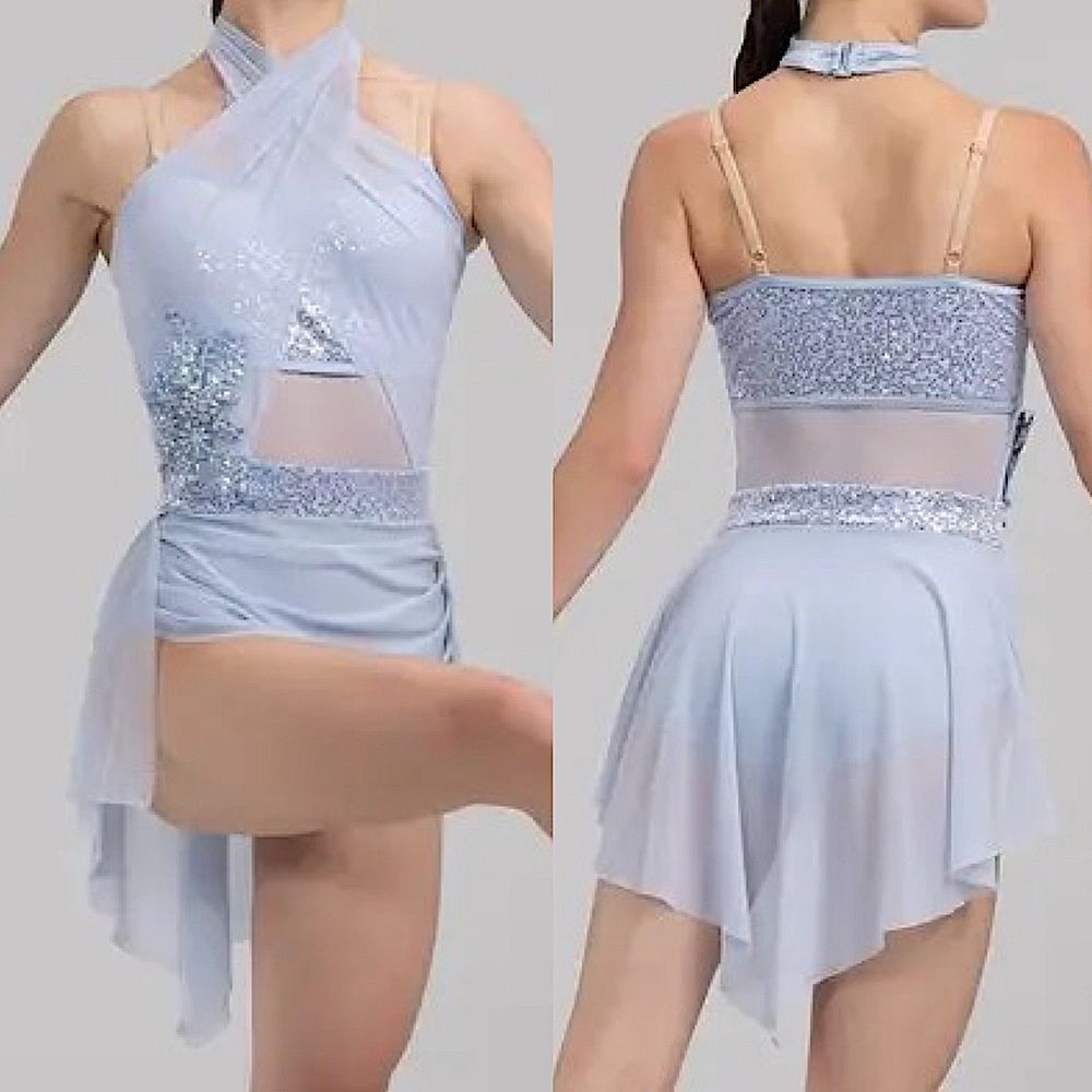 WEISSMAN solo elite Dance Costume lyrical blue Still Falling For You 14831 MA